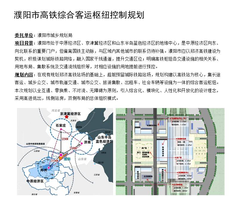 濮阳市高铁综合客运枢纽控制规划