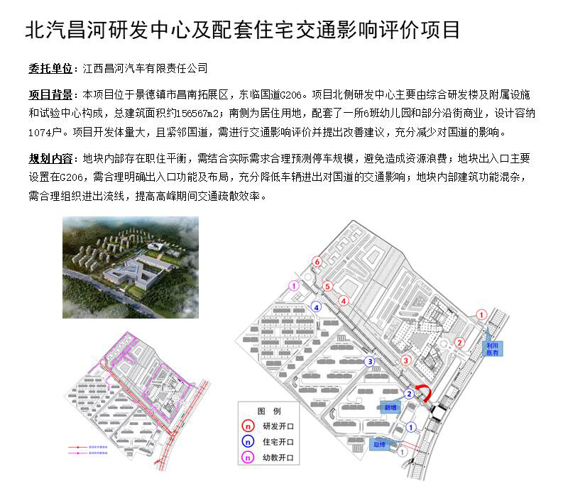 北汽昌河研发中心及配套住宅交通影响分析